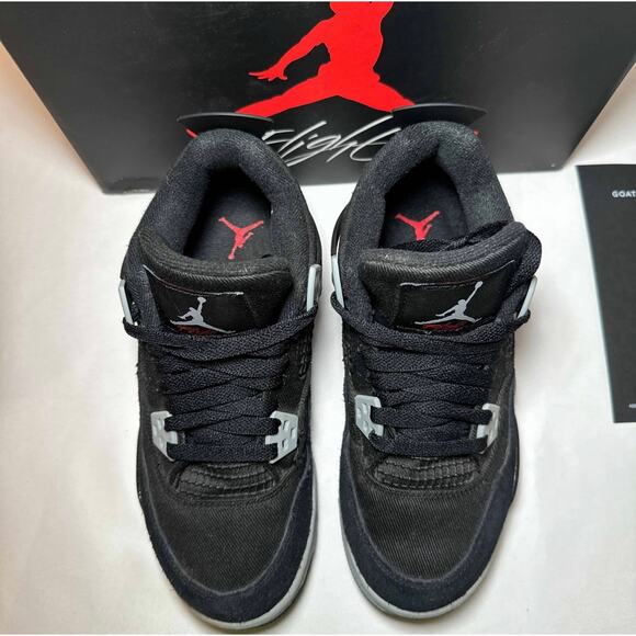 Size 5.5 - Nike Air Jordan 4 Retro SE GS Black Canvas Men\'s Shoes Ships Now main image 7